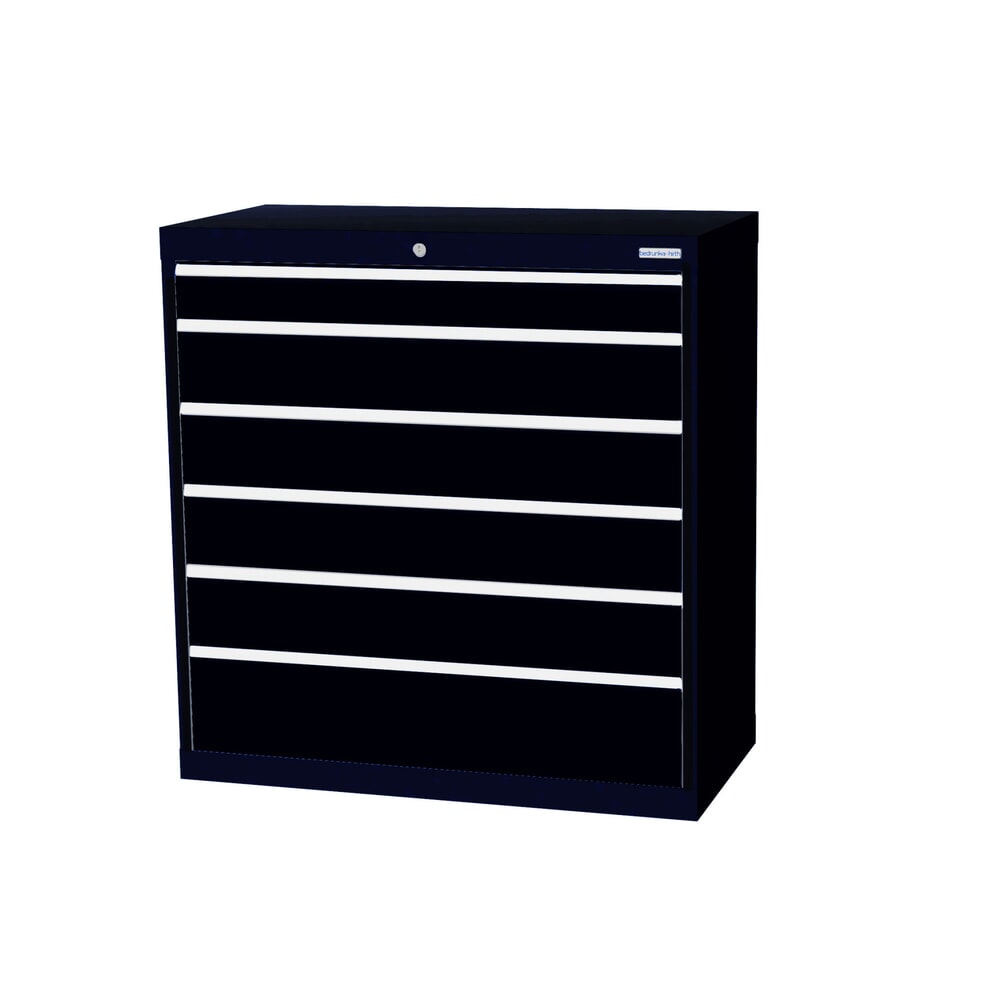 Produktabbildung: Bedrunka+Hirth Schubladenschrank Profi, Schubladen 1x100 + 4x150 + 1x200 mm, HxBxT 1.019 x 980 x 500 mm, anthrazitgrau/anthrazitgrau