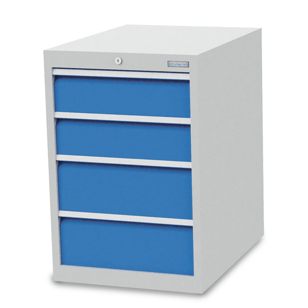 Produktabbildung: Bedrunka+Hirth Schubladenschrank R 18-24, HxBxT 819 x 555 x 736 mm, lichtgrau, lichtblau, 4 Schubladen 2x150 + 2x200 mm
