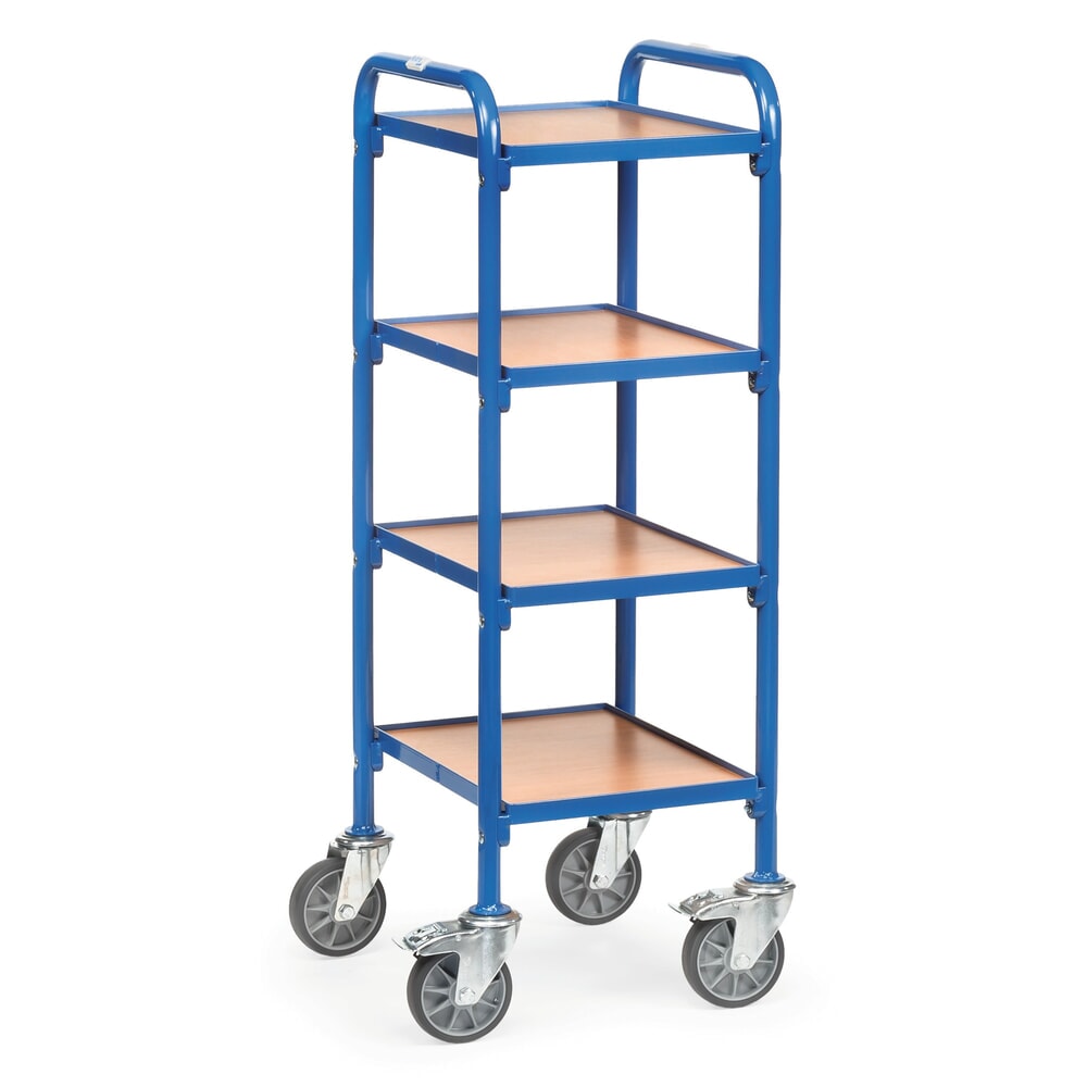 Produktabbildung: Beistellwagen für fetra® Sichtlagerkästen, mit Bodenplatten à 320 x 470 mm