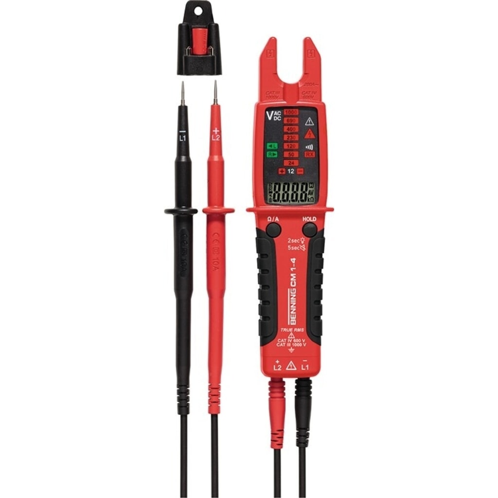 Produktabbildung: BENNING Stromzangenmultimeter CM 1-4 0,1 A-200 A AC CAT IV 600/III 1000 V