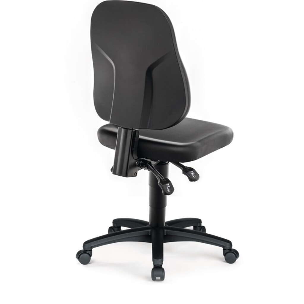 Produktabbildung Nr. 2: bimos Arbeitsdrehstuhl, Kunstlederpolster schwarz, Rollen, 450-620 mm