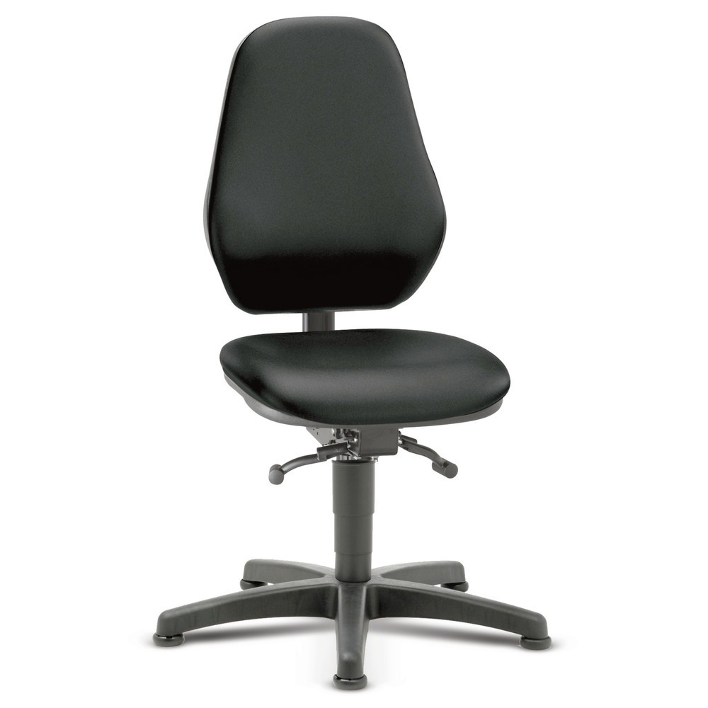 Produktabbildung Nr. 1: bimos Arbeitsdrehstuhl Alpha, Kunstleder, Sitzhöhe 460-640 mm, Rollen, schwarz