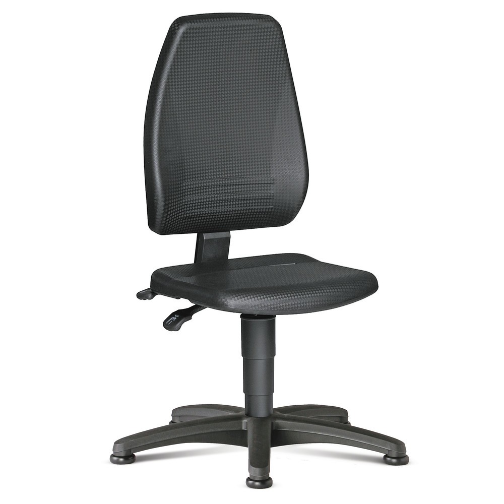 Produktabbildung Nr. 1: bimos Arbeitsdrehstuhl SoftTouch, hohe, ergonomische Rückenlehne, Sitzhöhe 440-620 mm, Bodengleiter, schwarz