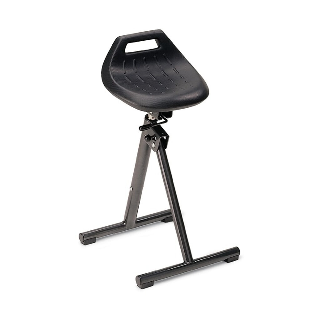 Produktabbildung: bimos Stehhilfe, Sitzhöhenverstellung 650-850 mm, Integralschaum, Stahlrohr anthrazit klappbar