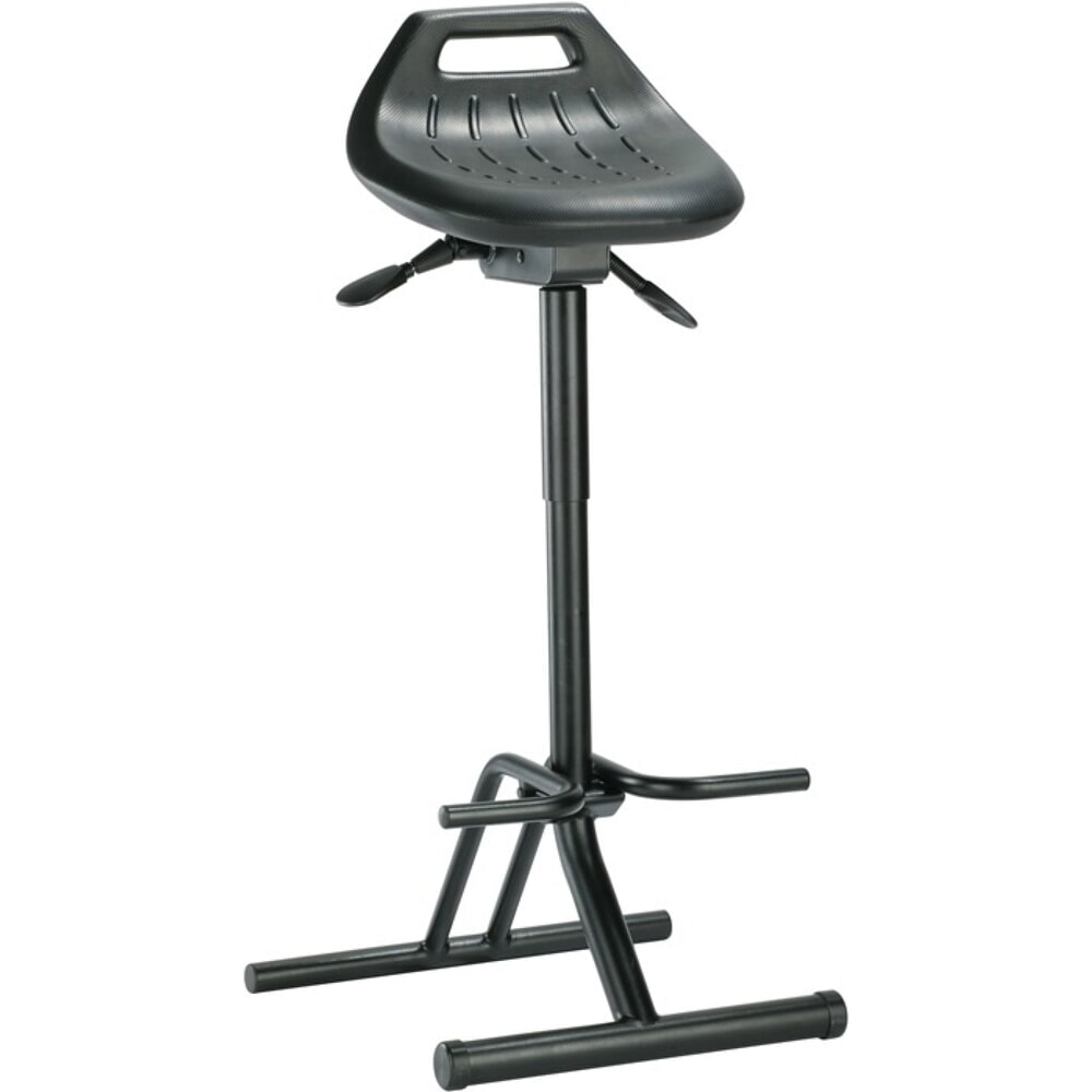 Produktabbildung: bimos Stehhilfe, Sitzhöhenverstellung 640-840 mm, Integralschaum, Stahlrohr schwarz klappbar