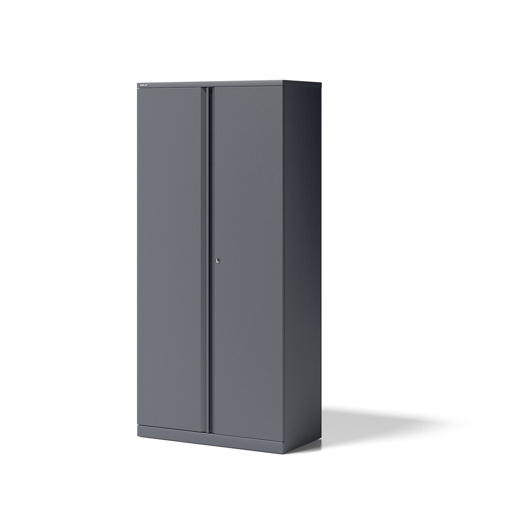 Produktabbildung: BISLEY Flügeltürenschrank Essentials, 5 OH, Breite 914 mm, lichtgrau