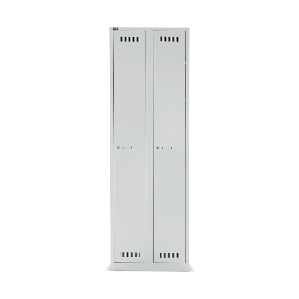 Produktabbildung: BISLEY LIGHT Kleiderspind 2 Abteile, HxBxT 1.850 x 600 x 500 mm, lichtgrau
