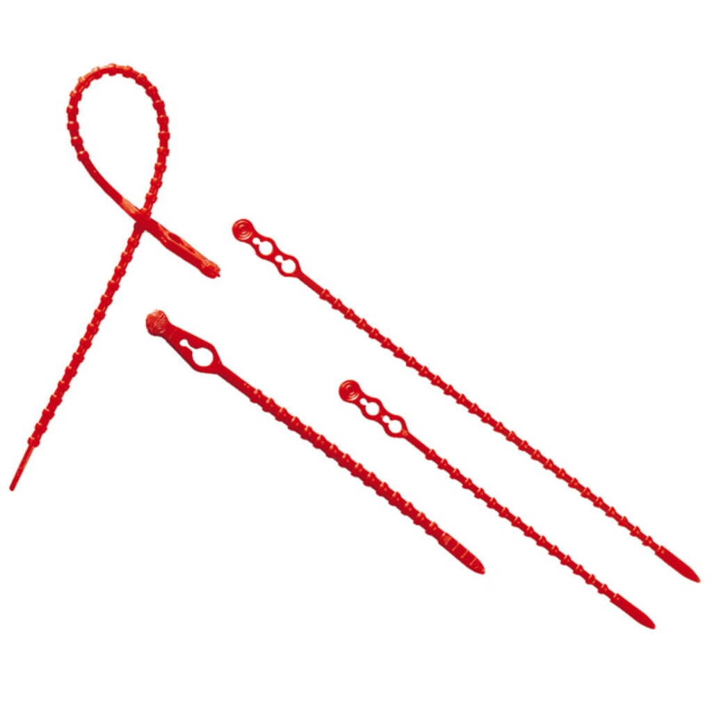Produktabbildung: Blitzbinder, LxØ 140 x 3,5 mm, rot, 1.000 Stk/VE
