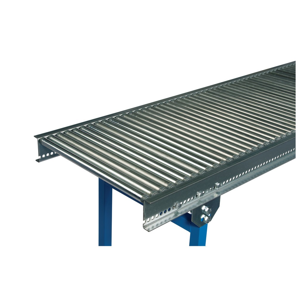 Produktabbildung: BLUME Klein-Rollenbahn, Stahlrohrrollen Ø 20 mm, Federachse, LxB 1.000 x 200 mm