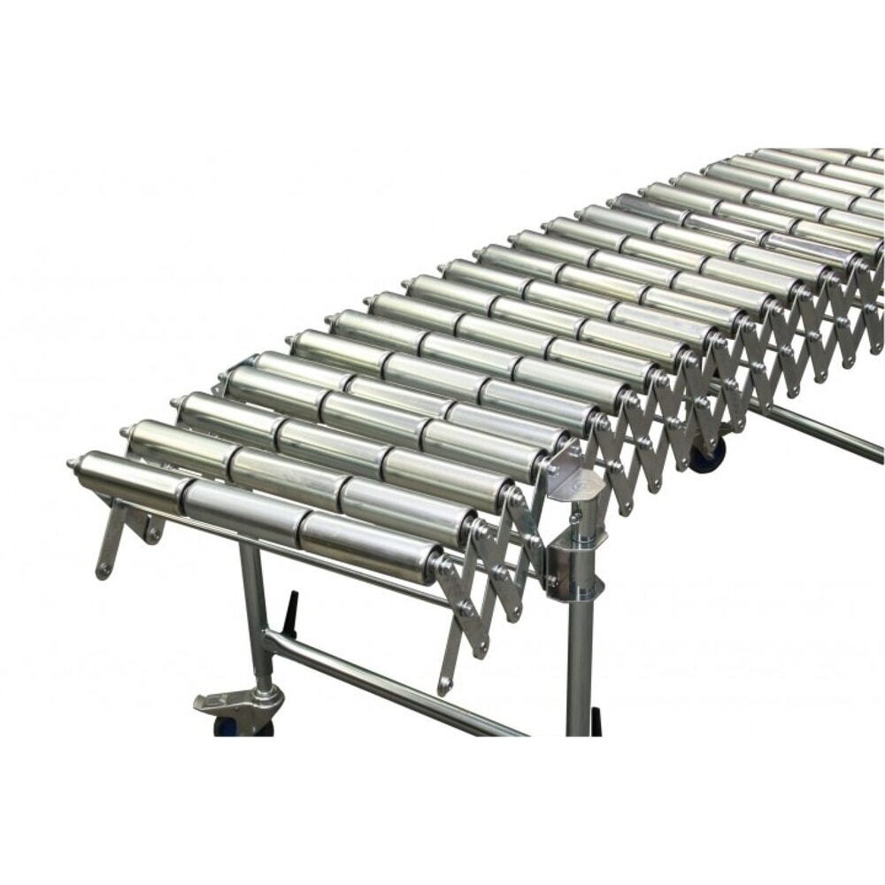 Produktabbildung: BLUME Scheren-Rollenbahn, Stahlrollen, Bahnbreite, 400 mm, Länge, 2,7 - 6,2 m