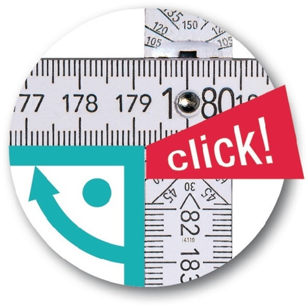 Produktabbildung Nr. 2: BMI Gliedermassstab 9072, mm/cm EG III, Länge 2 m Breite 16 mm, Buche weiss