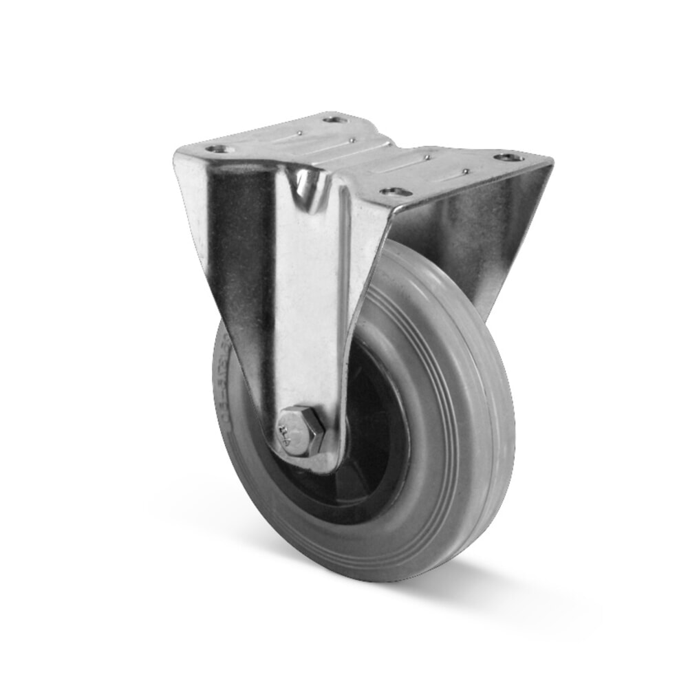 Produktabbildung: Bockrolle Vollgummi Basic, PAK-frei, ØxB 80 x 35 mm, TK 70 kg