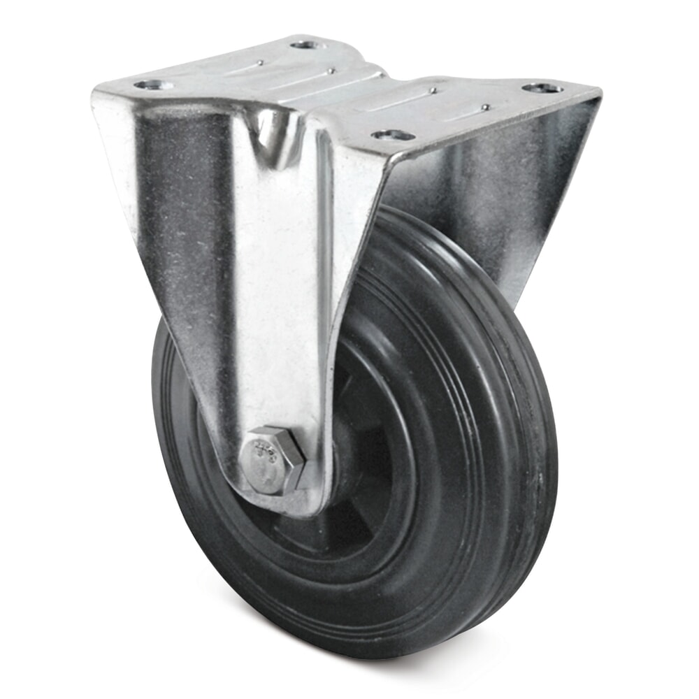Produktabbildung: Bockrolle Vollgummi, PP-Felge, Ø x Breite 80 x 35 mm, TK 70 kg