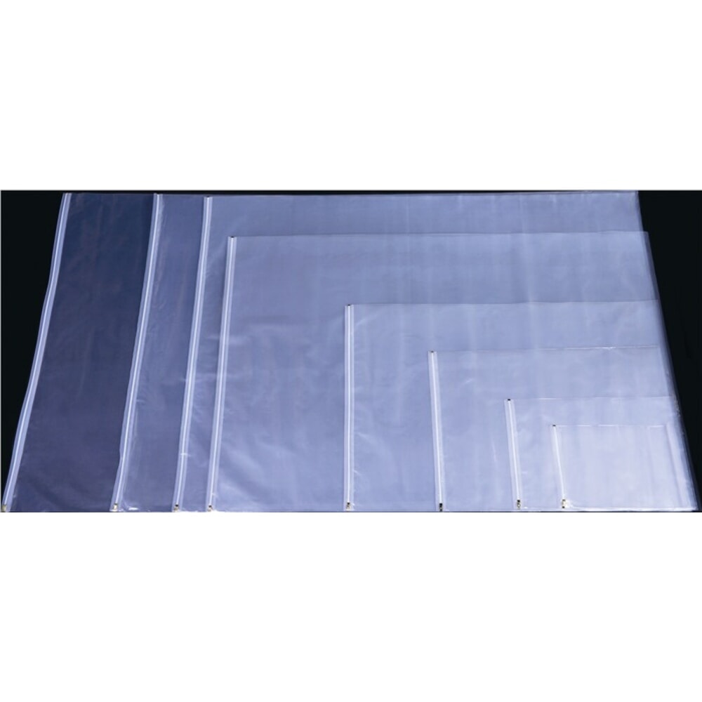Produktabbildung: BÖCK Planschutztasche 320x440mm Gleitverschluss 2-s.transp