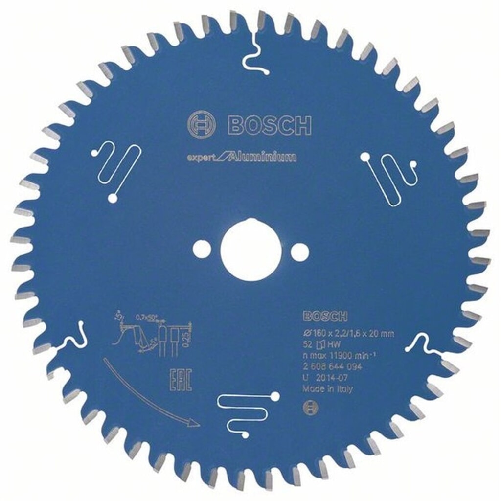 BOSCH Kreissägeblatt AD 160mm Z.52 HLTCG Schnitt-B.2,2mm Produktabbildung: BOSCH Kreissägeblatt AD 160mm Z.52 HLTCG Schnitt-B.2,2mm