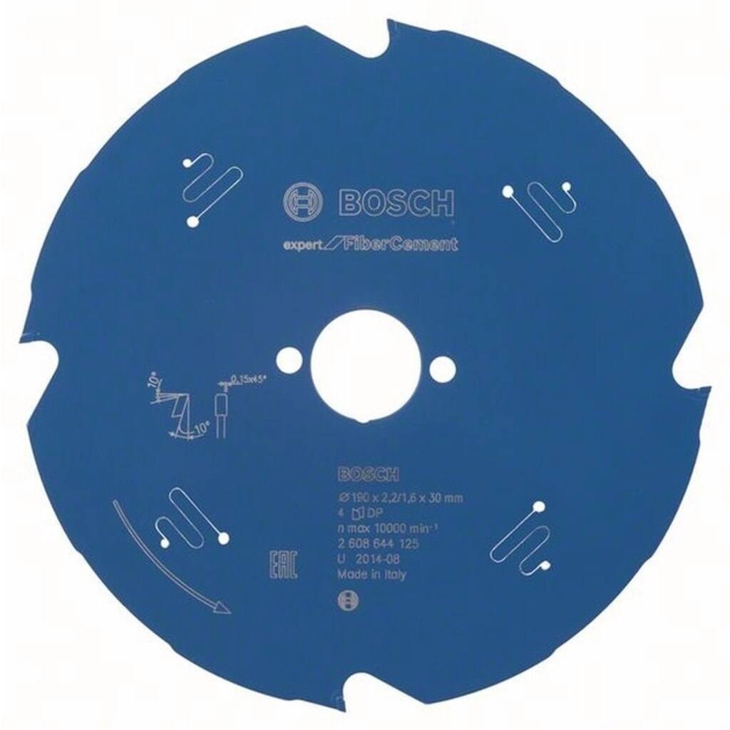 Produktabbildung: BOSCH Kreissägeblatt AD 190mm Z.4 TCG Bohr.30mm Schnitt-B.2,2mm HM