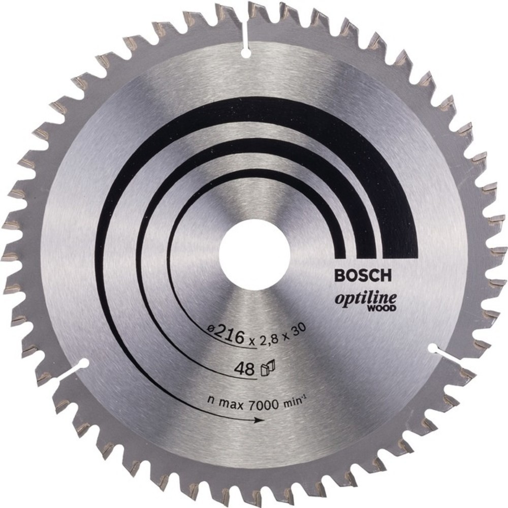 Produktabbildung: BOSCH Kreissägeblatt AD 216mm Z.48 WZ/N Bohr.30mm Schnitt-B.2,8mm HM