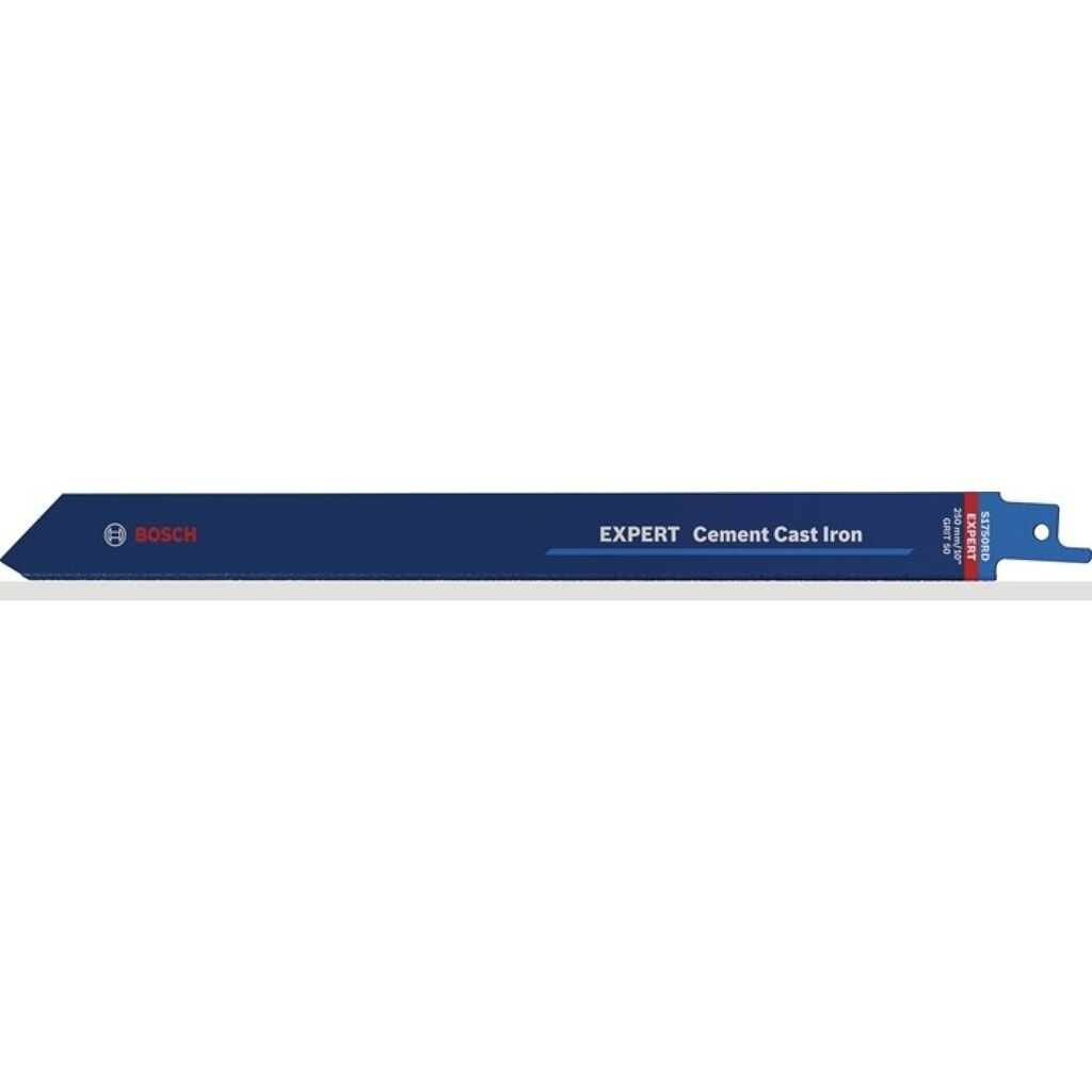 BOSCH Säbelsägeblatt Expert Cement Cast Iron T 308 BP, Länge 250 mm Breite 19 mm, 1 Stück / Karte, S-Schaft Produktabbildung: BOSCH Säbelsägeblatt Expert Cement Cast Iron T 308 BP, Länge 250 mm Breite 19 mm, 1 Stück / Karte, S-Schaft