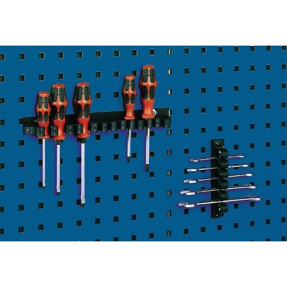 Produktabbildung: bott Klemmhalter, Anzahl Aufnahmen 5, Breite 150 mm, 3St./Btl., passend für Lochplatten