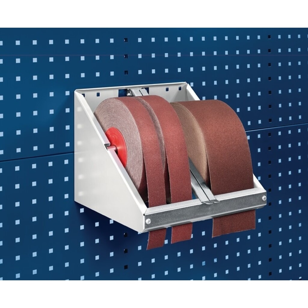 bott Schleifpapierrollenhalter, Rollenbreite max. 120 mm, B310xT300xH250mm, Rollen-Ø max. 260 mm Produktabbildung: bott Schleifpapierrollenhalter, Rollenbreite max. 120 mm, B310xT300xH250mm, Rollen-Ø max. 260 mm