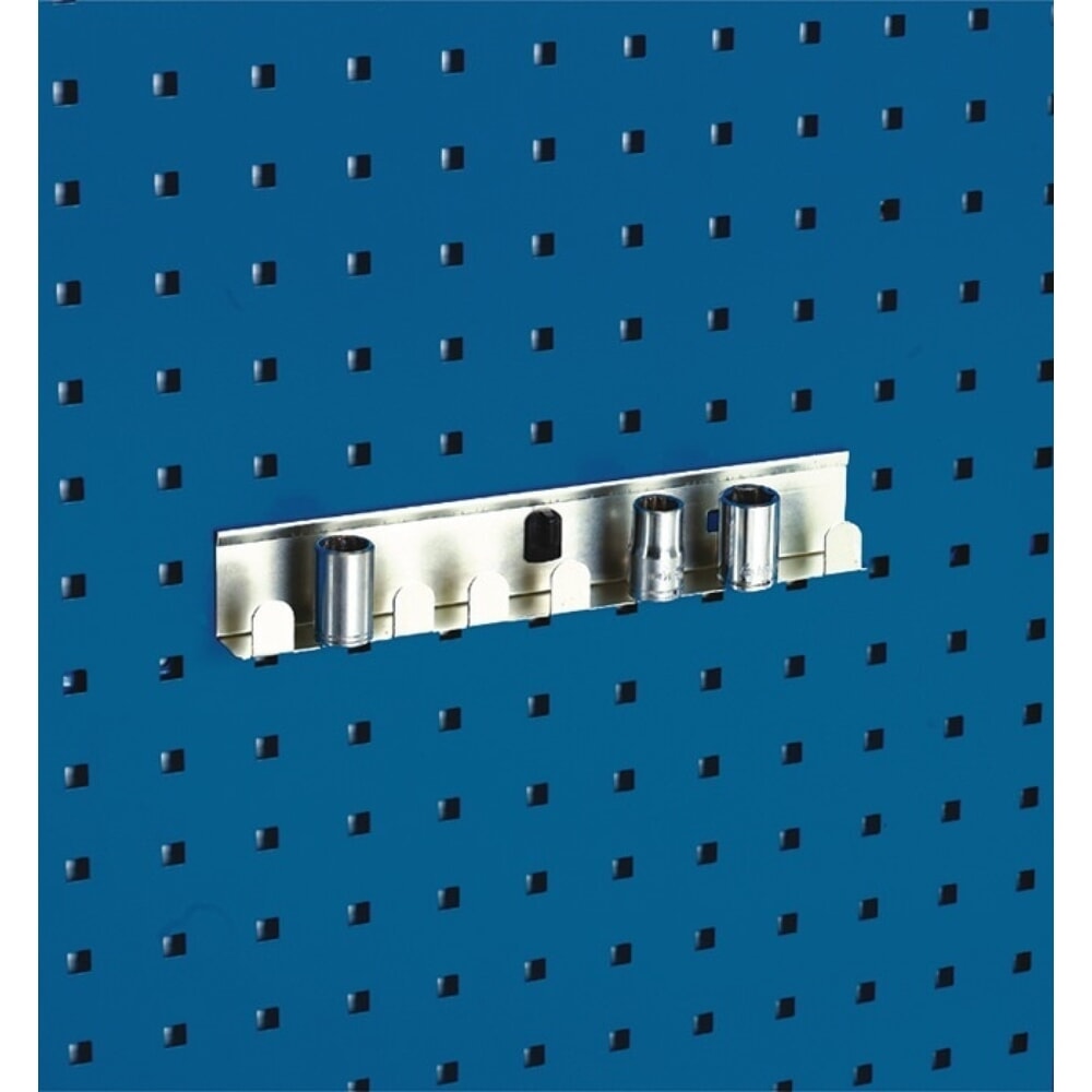 Produktabbildung: bott Steckschlüsselhalter, 8 Aufnahmen für 1/2 Zoll-Einsätze, Breite 270 mm, passend für Lochplatten