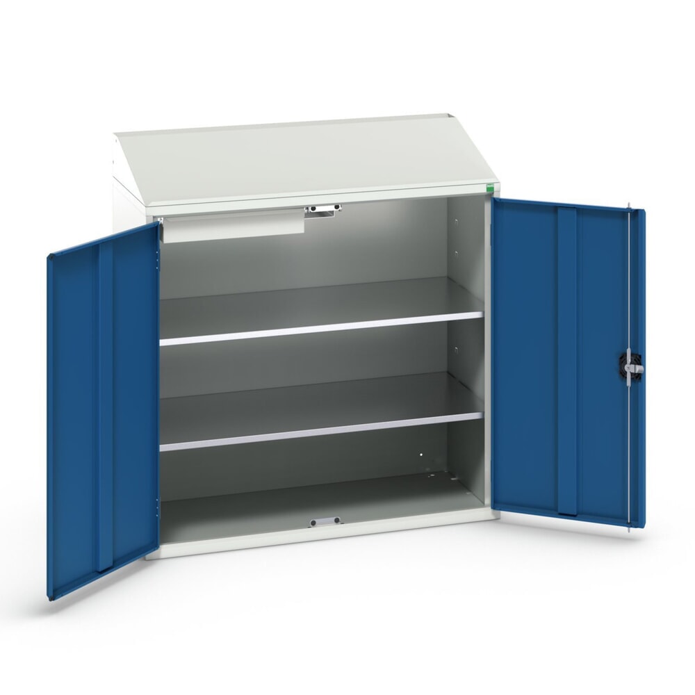 Produktabbildung: bott verso Economy Pult, mit 2 Fachböden und 1 Schublade, BxTxH: 1050 x 550 x 1130 mm
