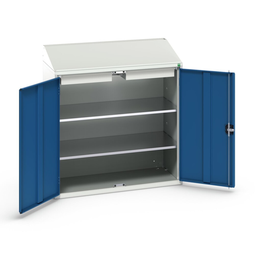 Produktabbildung: bott verso Economy Pult, mit 2 Fachböden und 2 Schubladen, BxTxH: 1050 x 550 x 1130 mm