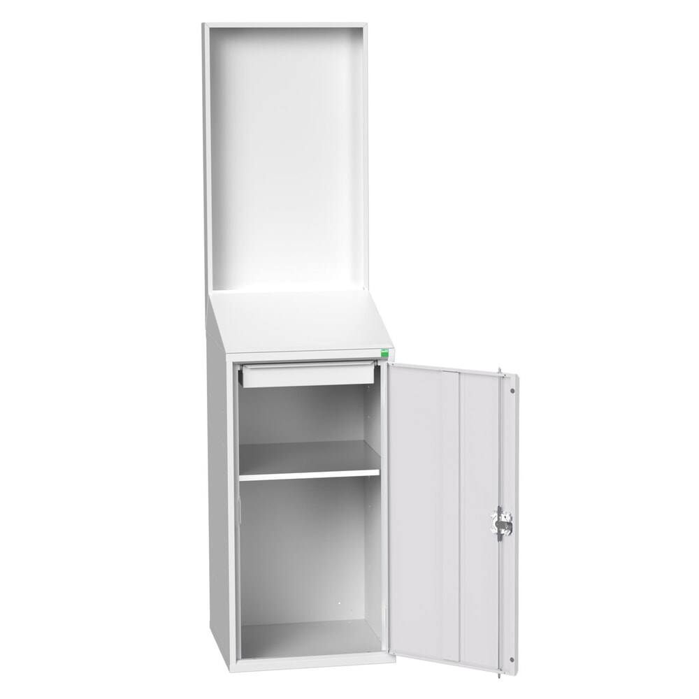Produktabbildung: bott verso Economy Pult mit glatter Rückwand, mit 1 Fachboden, 1 Schublade, BxTxH: 525 x 550 x 2000 mm