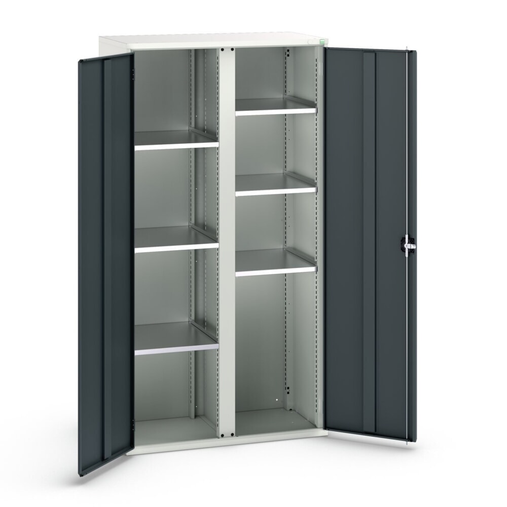 Produktabbildung: bott verso Flügeltürschrank, mit 6 Fachböden, BxTxH: 1050 x550 x 2000 mm