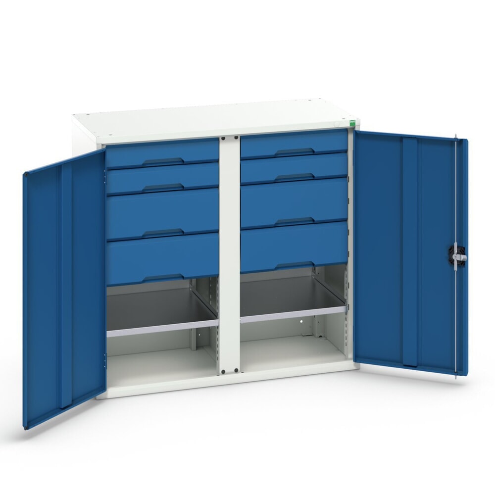 Produktabbildung: bott verso Beistellschrank mit Schubladen, mit 2 Fachböden und 8 Schubladen, BxTxH: 1050 x 550 x 1000 mm