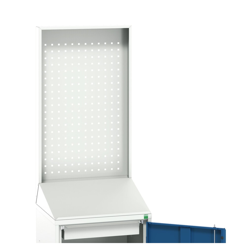 Produktabbildung: bott verso Economy Pult mit perfo Rückwand, mit 1 Fachboden und 1 Schublade, BxTxH: 525 x 550 x 2000 mm