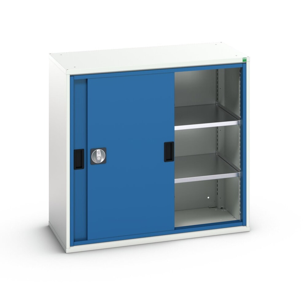 Produktabbildung: bott verso Schiebetürschrank, mit 2 Fachböden, BxTxH: 1050 x 550 x 1000 mm