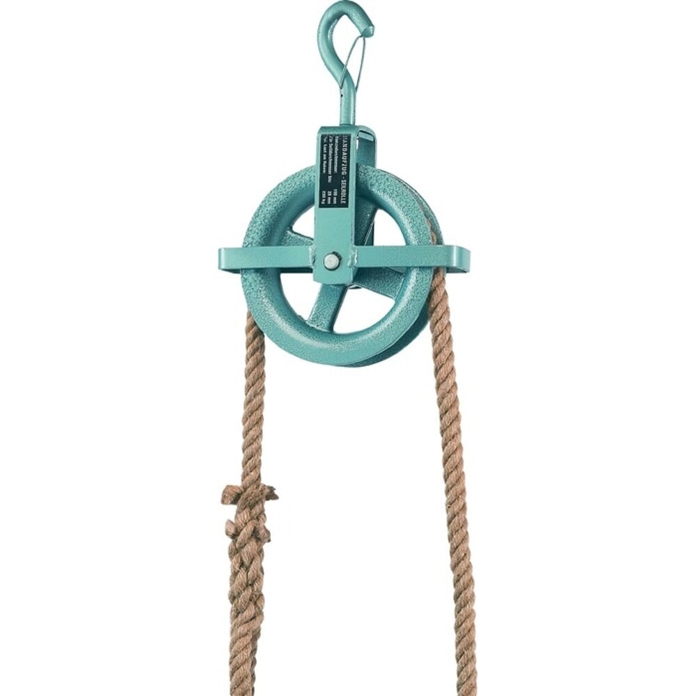 Produktabbildung: BRAUN Baurolle, mit Hakensicherung und Kreuzbügel, Seilraddurchmesser 190 mm