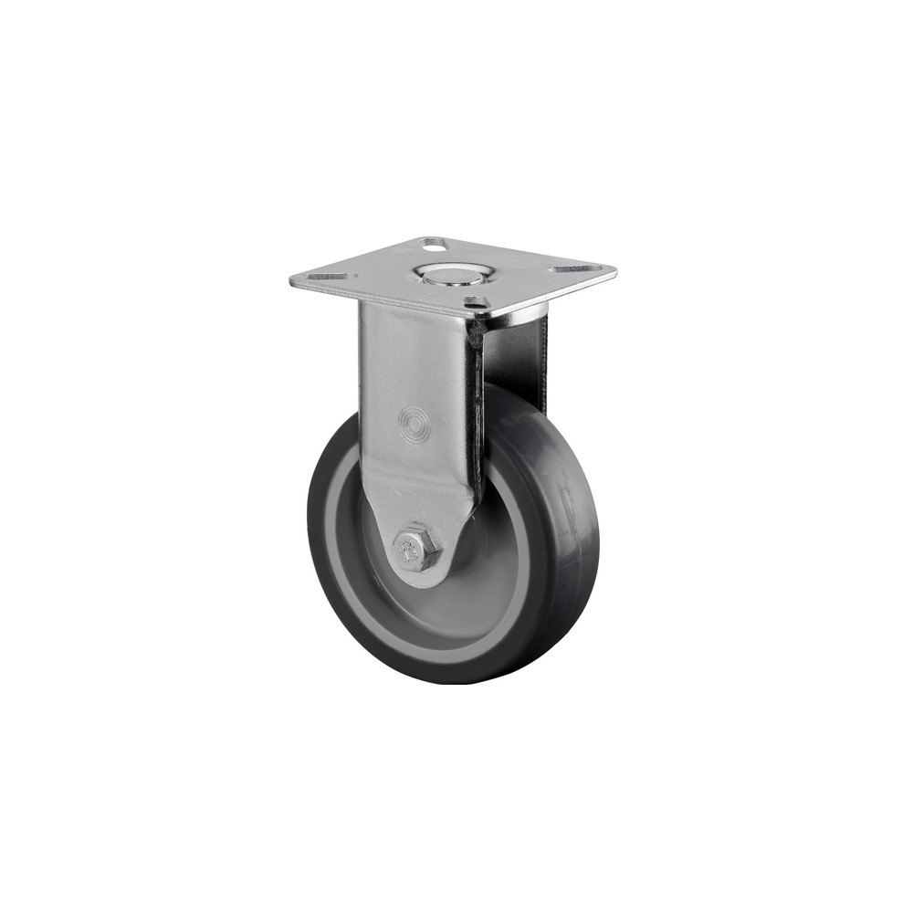 Produktabbildung: BS ROLLEN Apparaterolle TPE, Bockrolle, Gleitlager, Platte, Ø x Breite 75 x 25 mm, TK 60 kg