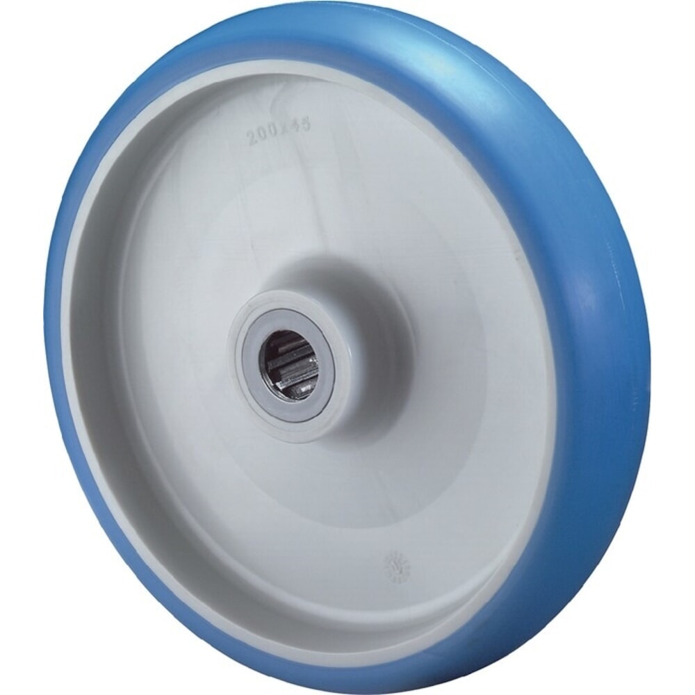 Produktabbildung: BS ROLLEN Ersatzrad, Polyurethan, Rad-Ø 125 mm Tragfähigkeit 150 kg, Achs-Ø 15 mm Nabenlänge 44 mm