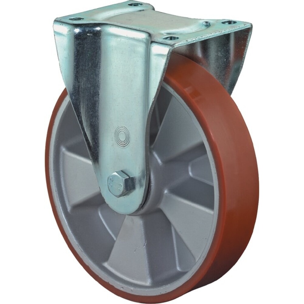 Produktabbildung: BS ROLLEN Schwerlast-Bockrolle, Gusspolyurethan, Rad-Ø 150 mm Tragfähigkeit 550 kg, 135 mm 110 mm