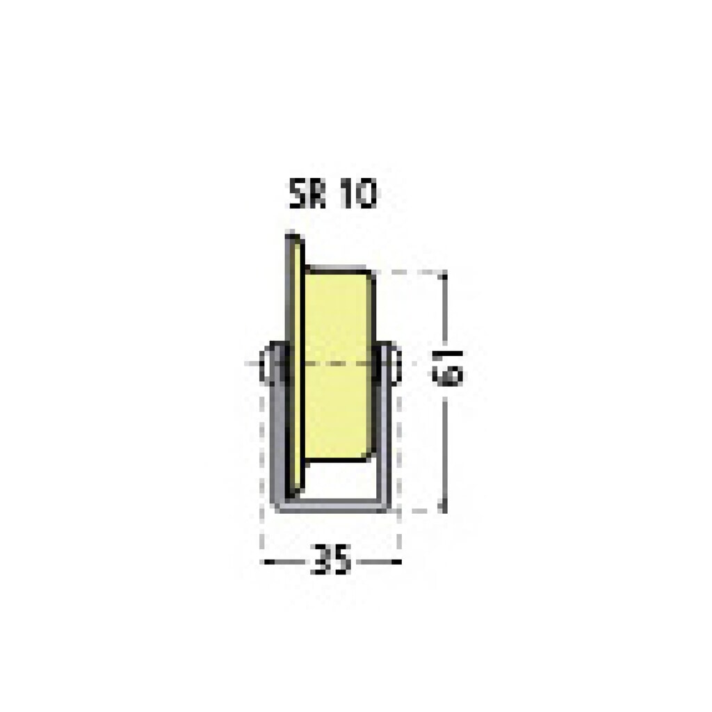 BS ROLLEN Universal-Rollenschiene, Kunststoffrollen mit Spurkranz, TK pro Rolle 10 kg, Teilung 100 mm Produktabbildung Nr. 2: BS ROLLEN Universal-Rollenschiene, Kunststoffrollen mit Spurkranz, TK pro Rolle 10 kg, Teilung 100 mm