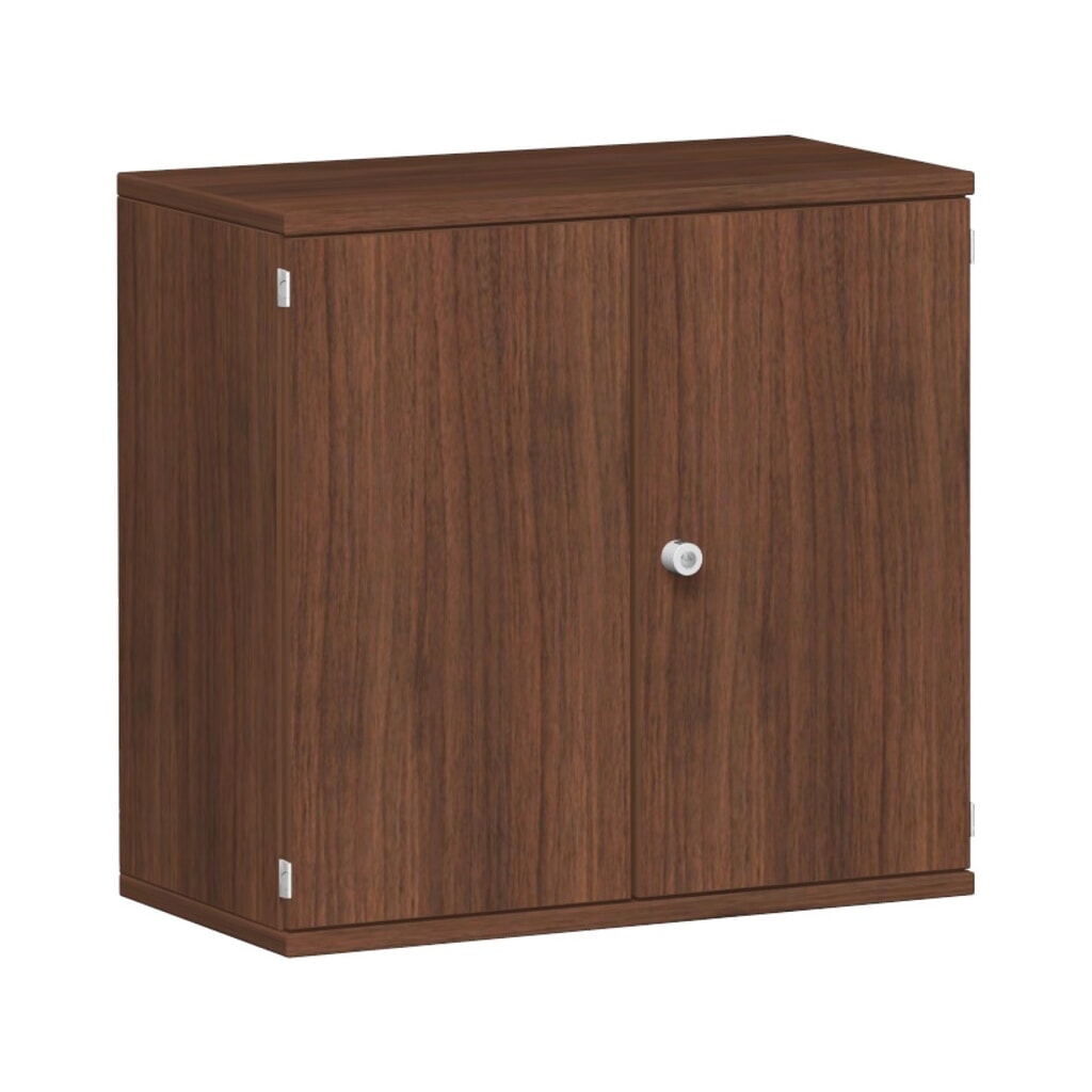 Produktabbildung: Geramöbel Büroschrank Profi, 2 OH, Breite 800 mm, Flügeltür, Nussbaum