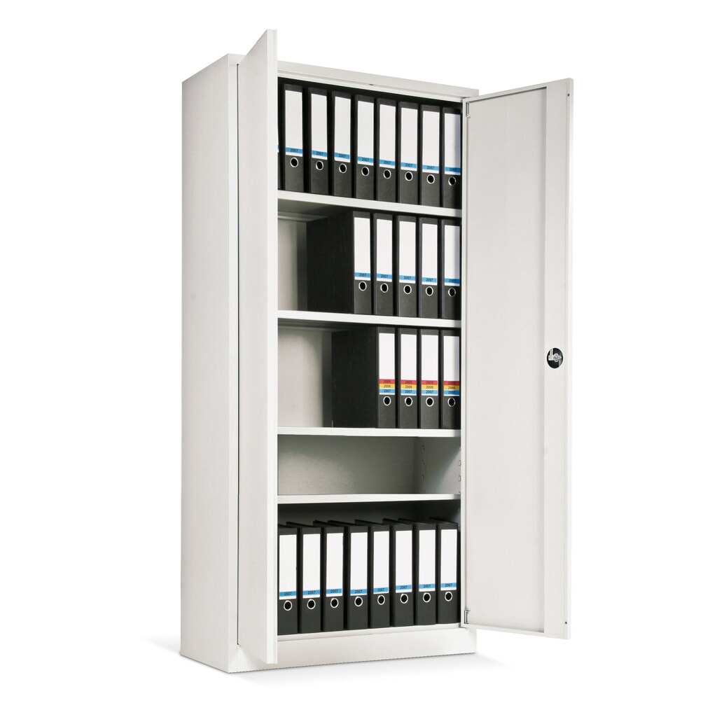 Büroschrank Simplify, 5 OH, Breite 920 mm, RAL 9016 verkehrsweiss Produktabbildung: Büroschrank Simplify, 5 OH, Breite 920 mm, RAL 9016 verkehrsweiss