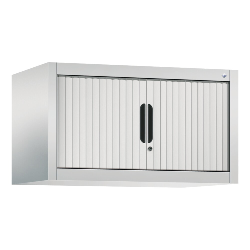 Produktabbildung: C+P Aufsatz-Rollladenschrank, 1 OH, Breite 800 mm, lichtgrau