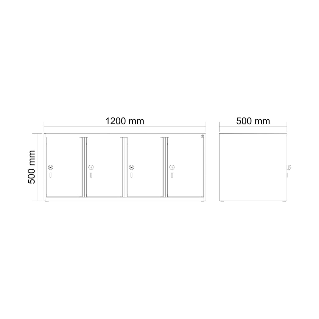 Produktabbildung Nr. 8: C+P Aufsatzschrank für Kleiderspind Serie Classic PLUS, 4 Abteile Breite 300 mm, lichtgrau, enzianblau, Zylinderschloss
