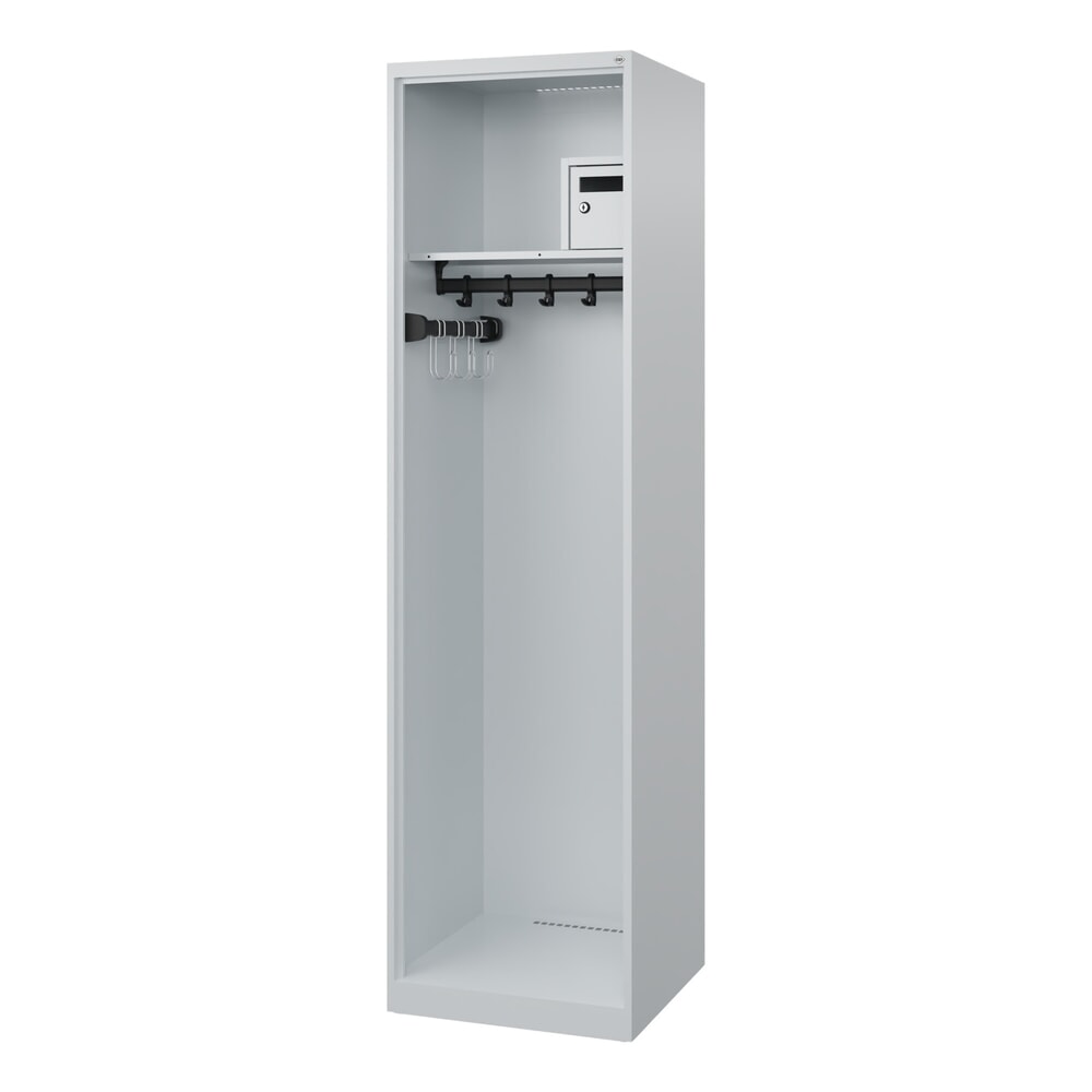 Produktabbildung Nr. 1: C+P Feuerwehrspind FLEXO, Bodengleiter, 1 Abteil, HxBxT 1.850 x 500 x 500 mm, lichtgrau