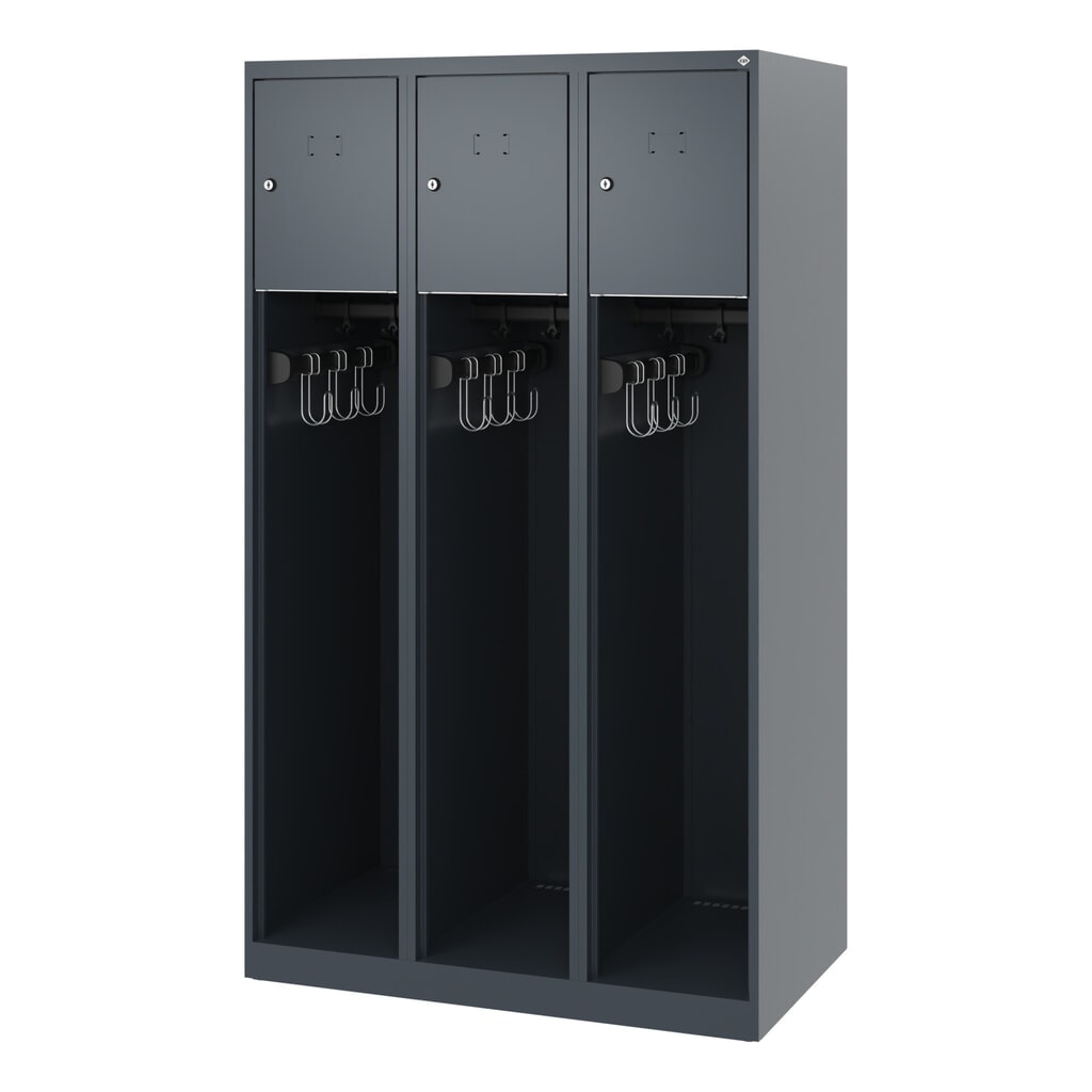 Produktabbildung Nr. 5: C+P Feuerwehrspind YOUNGSTER, Bodengleiter, 3 Abteile, HxBxT 1.530 x 900 x 500 mm, anthrazitgrau