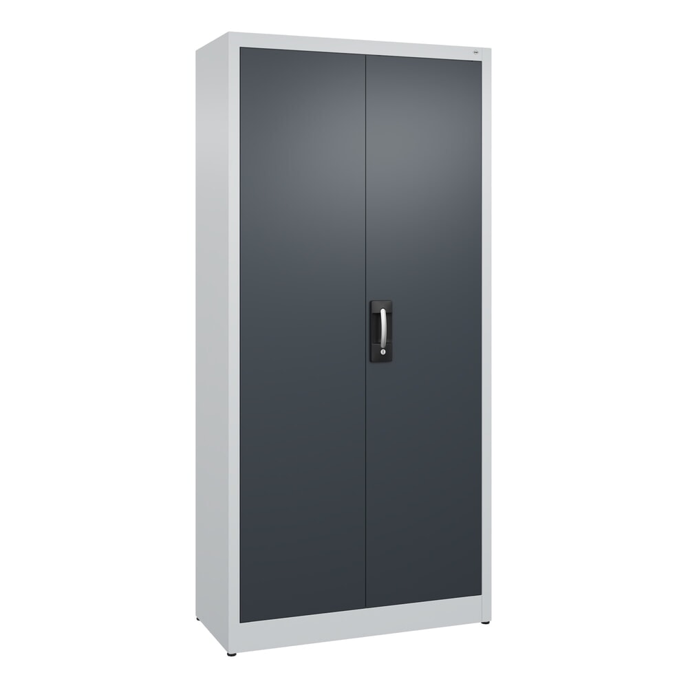 Produktabbildung: C+P Flügeltürenschrank, 5 OH, HxBxT 1.950 x 930 x 400 mm, lichtgrau, anthrazitgrau