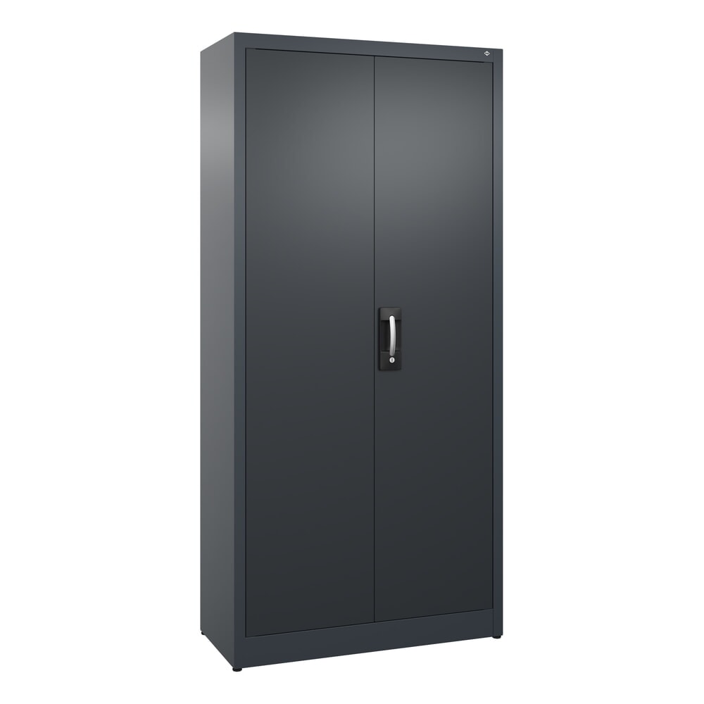 Produktabbildung: C+P Flügeltürenschrank, 5 OH, HxBxT 1.950 x 930 x 400 mm, anthrazitgrau, schwarzgrau