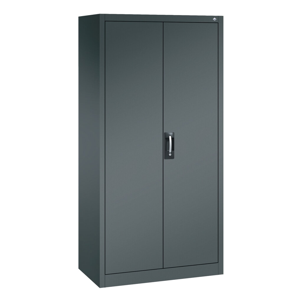 C+P Putzmittelschrank 6 Fächer + Kleiderstange, HxBxT 1.950 x 930 x 500 mm, anthrazitgrau, anthrazitgrau Produktabbildung Nr. 1: C+P Putzmittelschrank 6 Fächer + Kleiderstange, HxBxT 1.950 x 930 x 500 mm, anthrazitgrau, anthrazitgrau