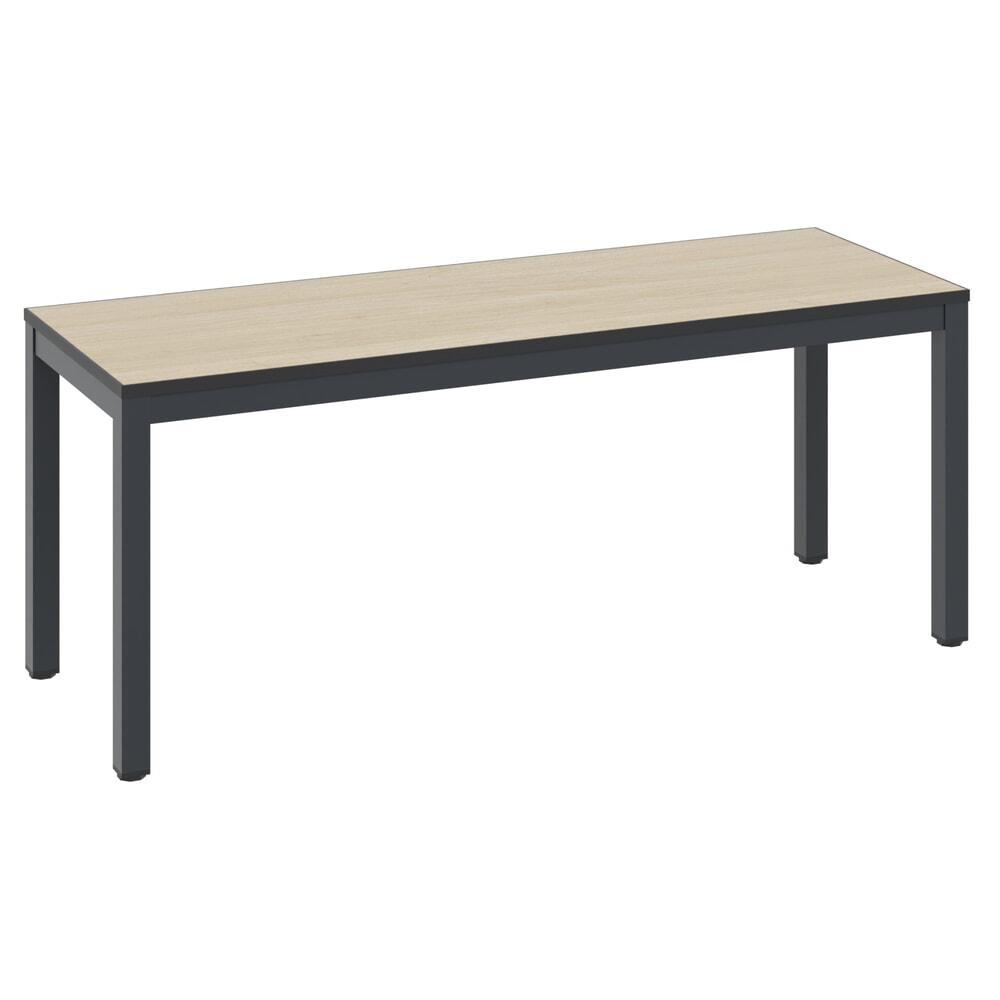 Produktabbildung: C+P Umkleidesitzbank Basic Plus, Länge 1.000 mm, schwarzgrau/Eiche Sereno