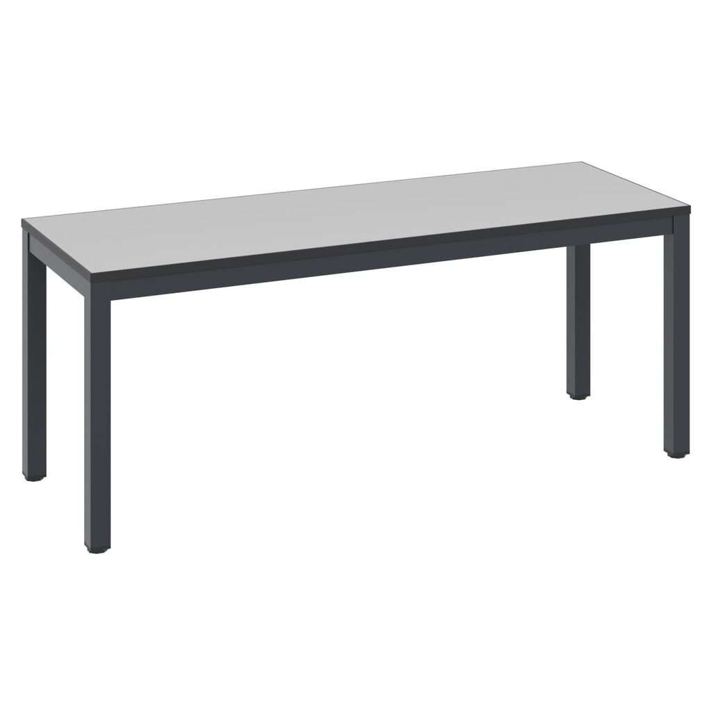 Produktabbildung: C+P Umkleidebank Basic Plus, Länge 1.000 mm, schwarzgrau/silbergrau