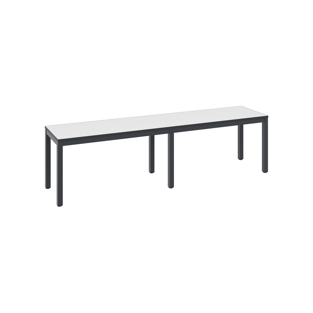C+P Umkleidebank Basic Plus, Länge 1.500 mm, schwarzgrau/weiss Produktabbildung Nr. 1: C+P Umkleidebank Basic Plus, Länge 1.500 mm, schwarzgrau/weiss
