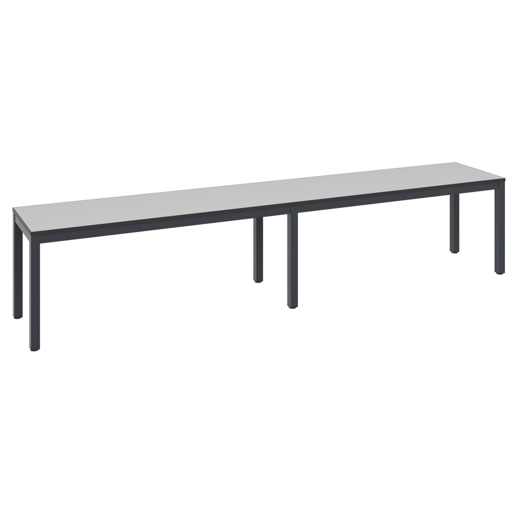 Produktabbildung Nr. 1: C+P Umkleidesitzbank Basic Plus, Länge 1.960 mm, schwarzgrau/silbergrau